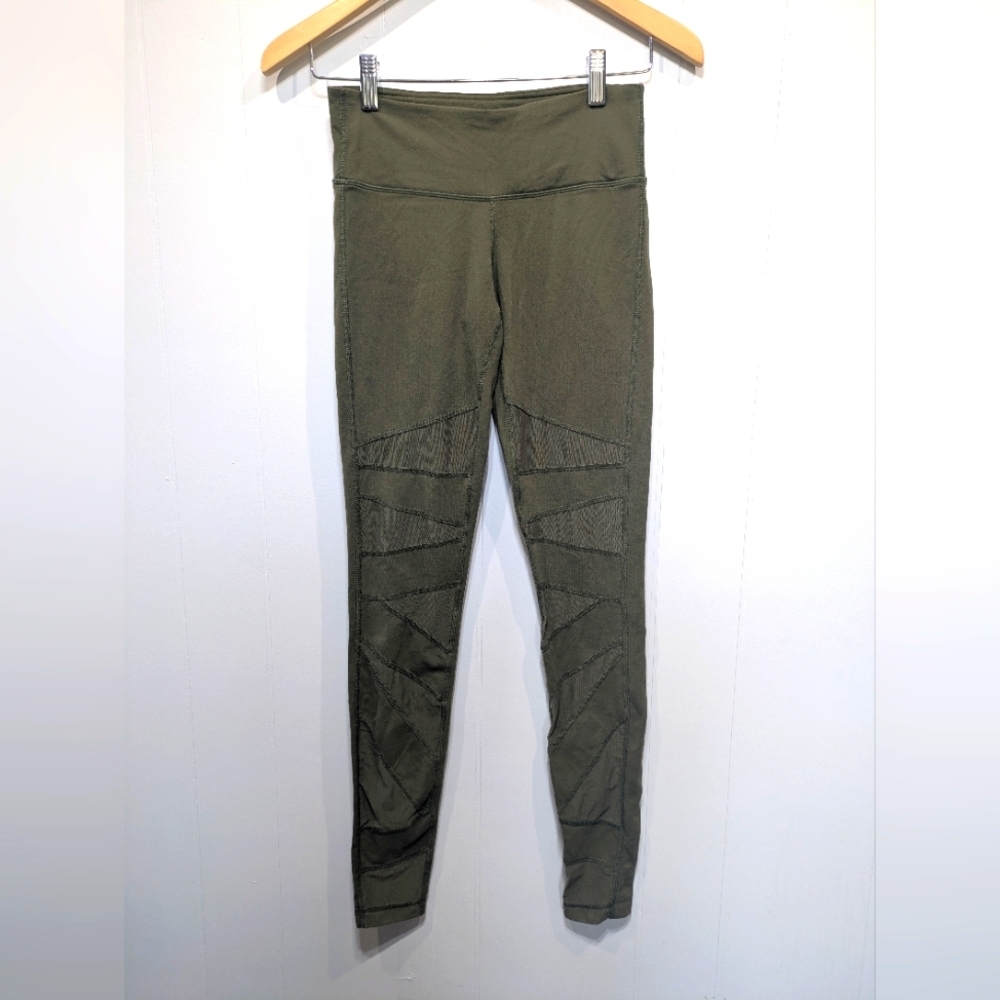 Lululemon Wunder Under High Rise Tech Olive Green Size 6 - Picture 3 of 6